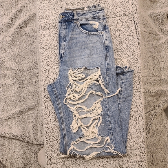 GARAGE ripped wide leg jeans - Picture 4 of 7